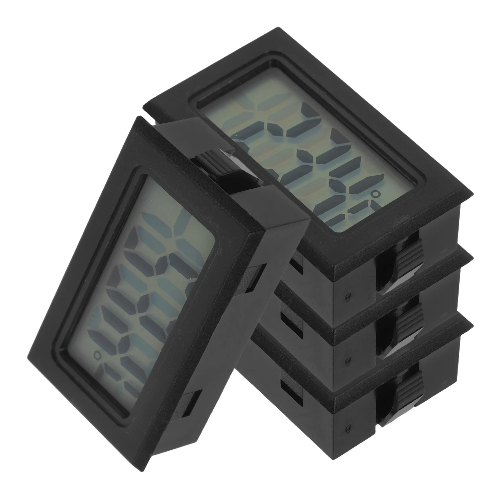 

4pcs Digital Thermometer Temperature Gauge for Indoor House Plants Reptile Room Hydrometer Mini Electronic Meter Black