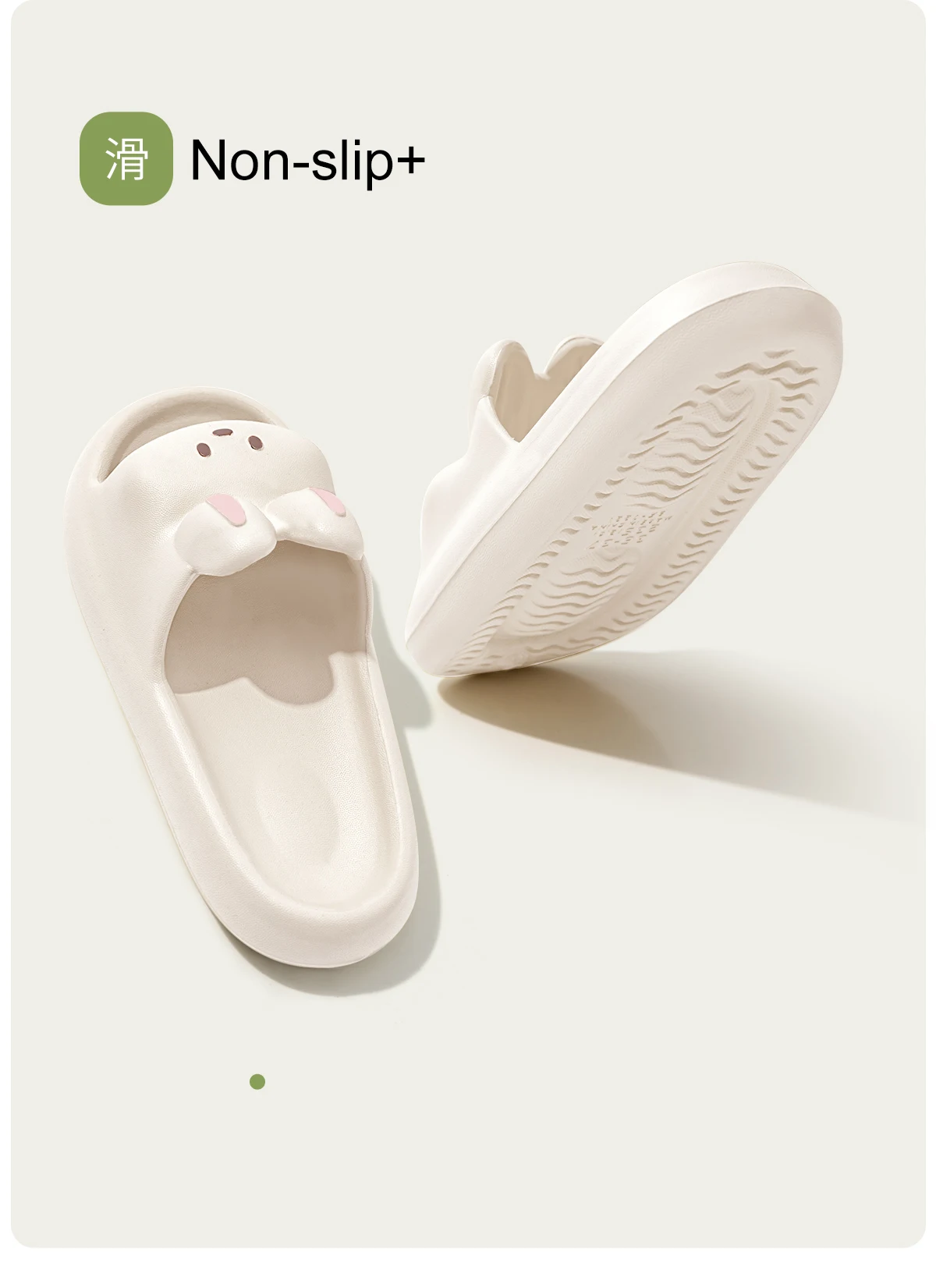 Niedliche Kaninchen-Unisex-Hausschuhe, rutschfeste Slip-On-Hausschuhe, bequeme, weiche Hausschuhe – Detail 6