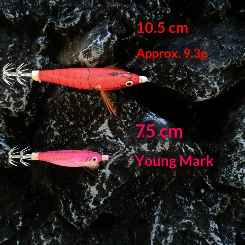 إغراء الخشب الروبيان الحبار هوك مضيئة الخرز محاكاة دعوى جولة البطن الأسماك الخشب الروبيان إغراء 10 قطع صندوق