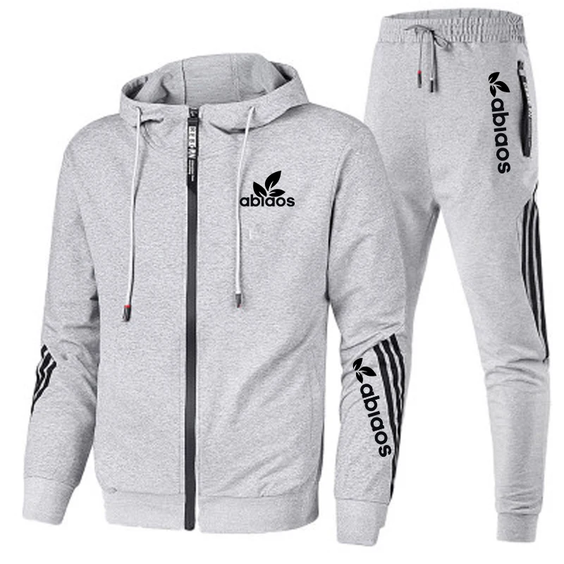 

Spring And Autumn Seasons Suit For Men New Zipper Cardigan Tracksuit+Sweatpants 2 Piece Set Fashion Casual Street Men's Clothing