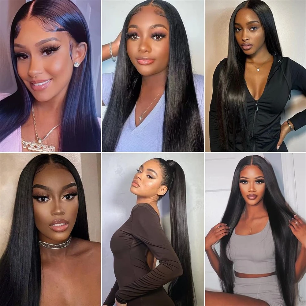 Lace Front Human Hair Wigs Straight 13x4 13x6 Transparent Lace Frontal Human Hair Wigs Pre Plucked Lace Wigs For Women