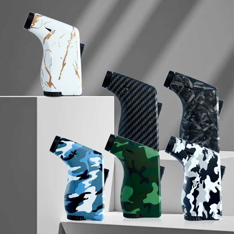 

Mini Portable Outdoor Windproof Straight Butane Gas Lighter Turbine Torch Blue Flame Spray Multifunctional Cigar Lighter tool