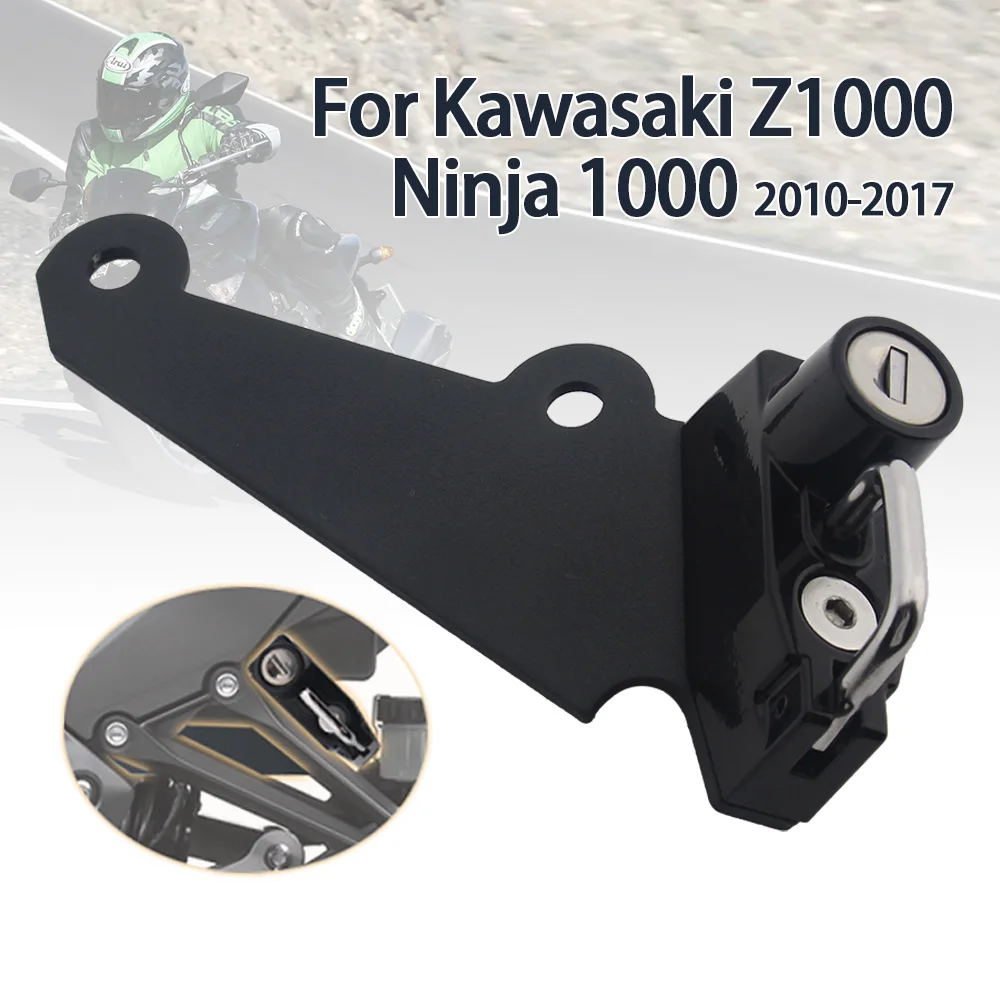 

Motorcycle Helmet Lock Mount Hook Helmets Anti-theft Security Lock With Keys For KAWASAKI Z1000 Z 1000 Ninja 1000 Ninja1000 2017