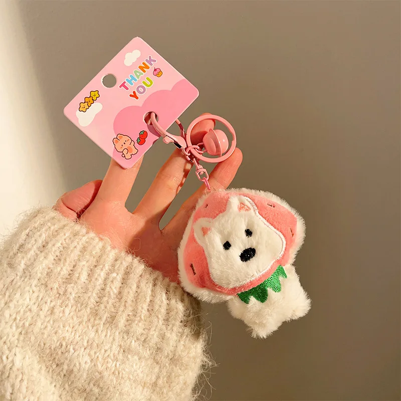 Cartoon Plüsch Puppe Schlüsselbund Tasche Charms Capybara Stern Bär Kaninchen Frosch Panda Erdbeere Bär Gans Puppe Schlüsselanhänger Weihnachtsgeschenke