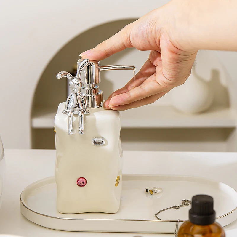 Creative soap dispenser Ceramic hand sanitizer shower gel Shampoo separate bottle lotion press bottle shampoo dispenser