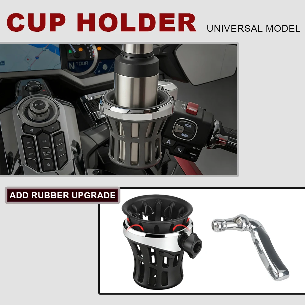 

New motorcycle modified parts upgraded water cup holder+rubber firm and non shaking, suitable for multiple vehicle models and