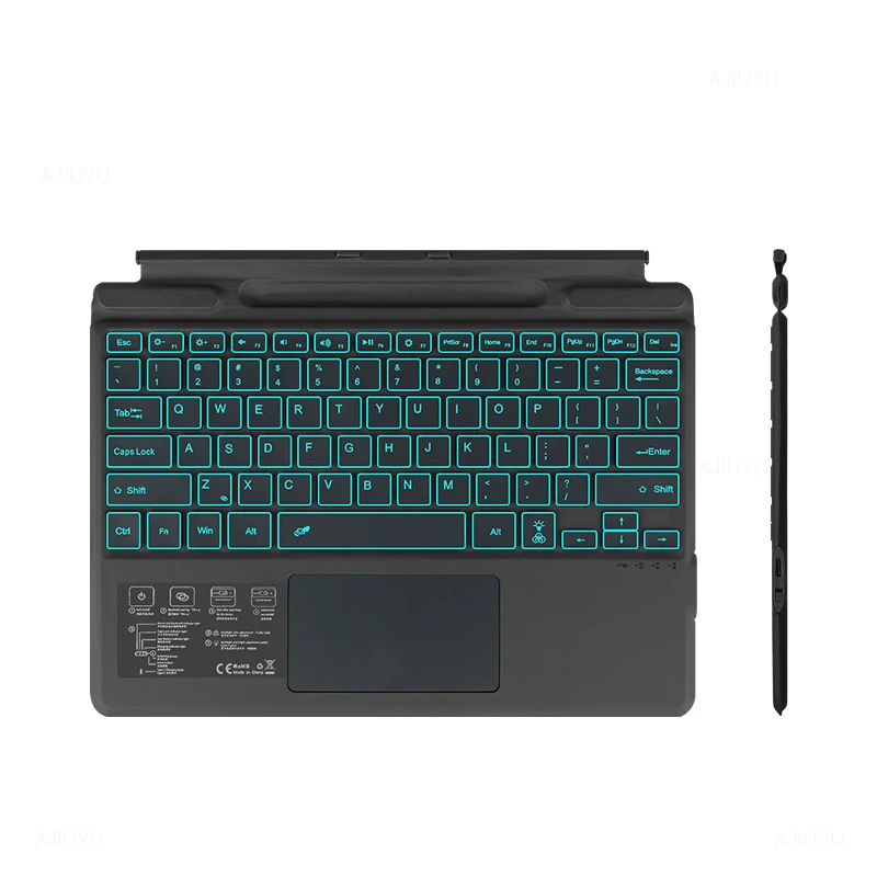Backlit Bluetooth Keyboard For Microsoft Surface Pro 8 Tablet wireless keyboard touchpad For Surface Pro X 13" 1876 Tablet Cover