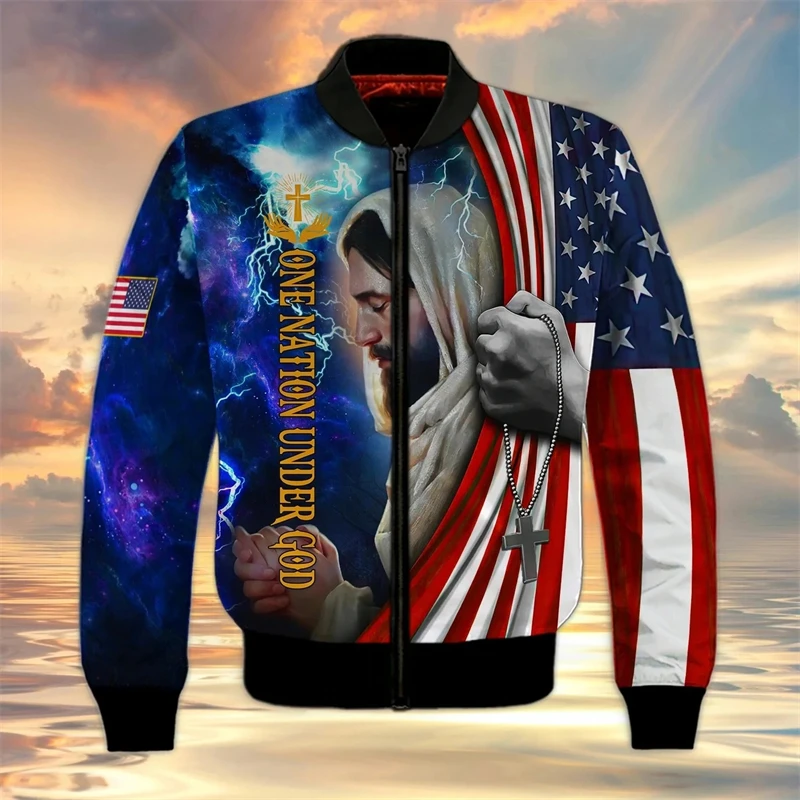 Jesus Christ 3D Print Jacket Men Women Street Fashion Casual Long Sleeve Cool Designs Coat Harajuku Oversized Male Clothing 6XL