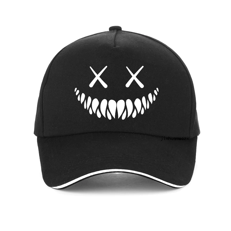 

Demon Smiling Face men hat Funny skull Summer cool Trucker hats men Casquette man adjustable baseball cap gorras