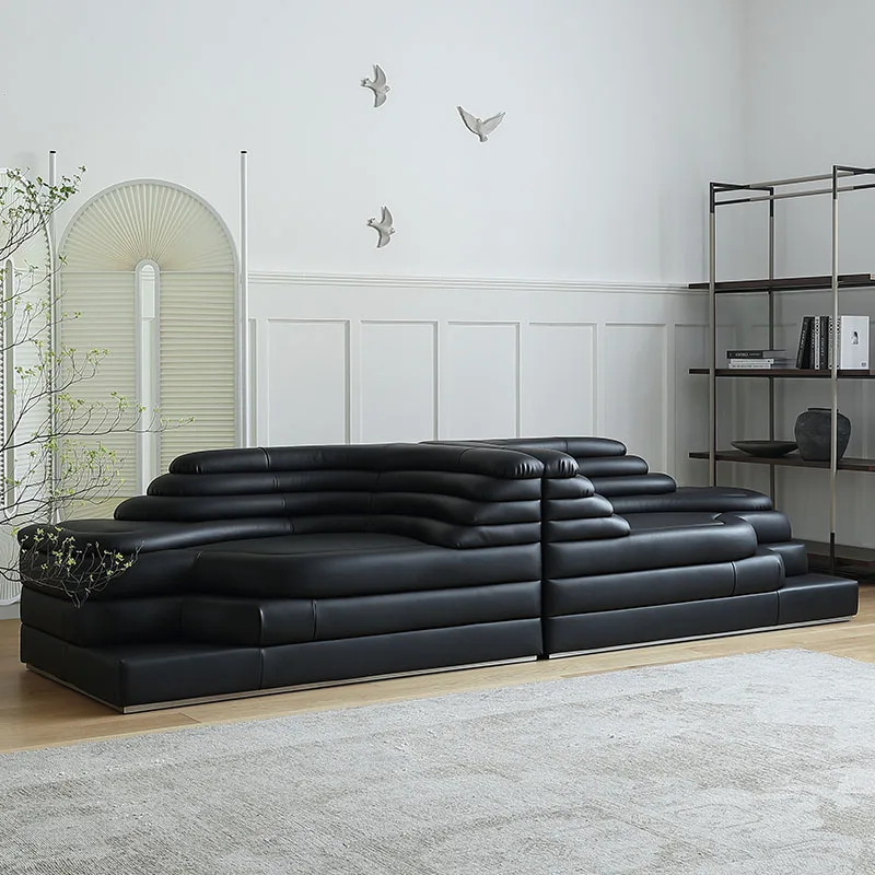 

Hill terraced sofa bed special-shaped module creative combination leather furniture