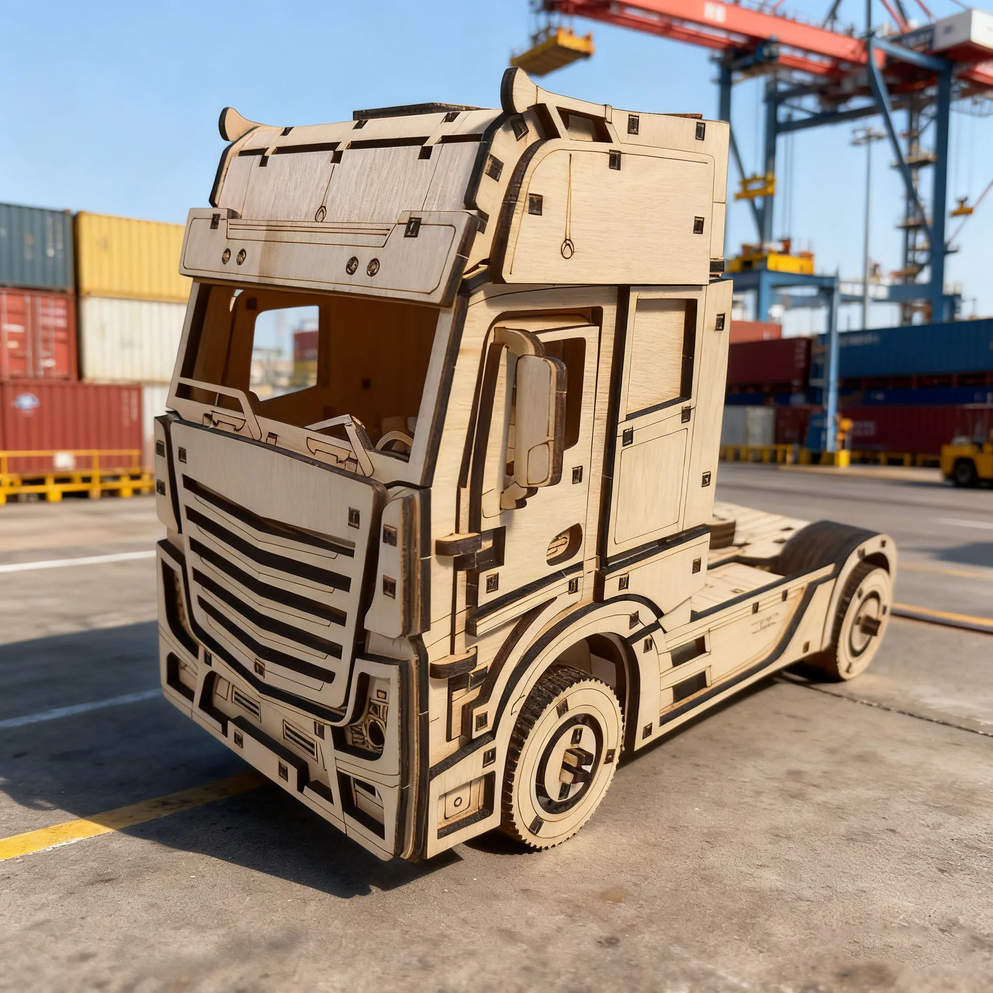 

DIY European Truck Model 3D Wooden Puzzle Suitable for teenagers aged 14 and above Parental bonding activity Enhances patience