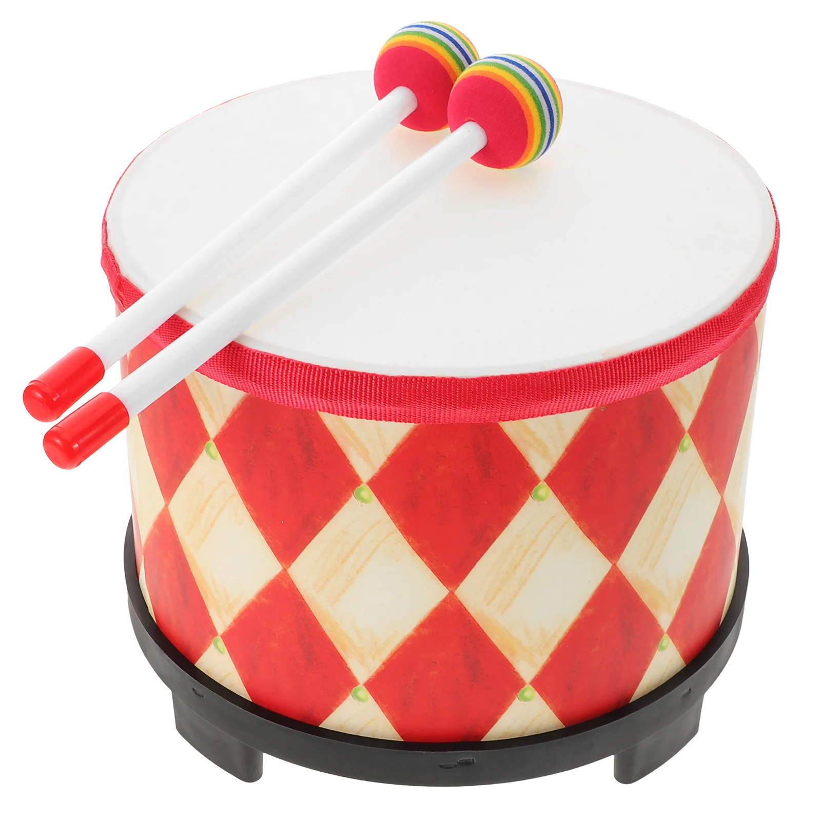 Juguetes para niños, tambor para niños, instrumento musical para bebés, pandereta, chamán rojo chino, percusión para niños pequeños