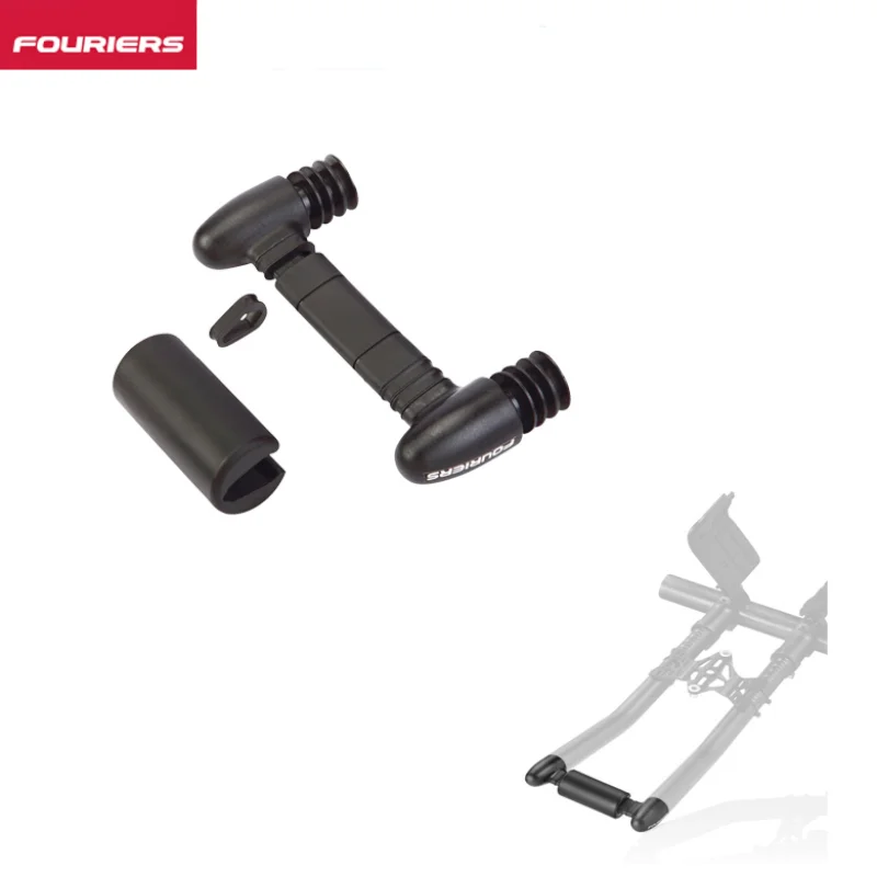 FOURIERS Triathlon tri-bar bridge Has an adjustable width to a maximum of 105mm. Also features a Ø26mm computer mount bar for