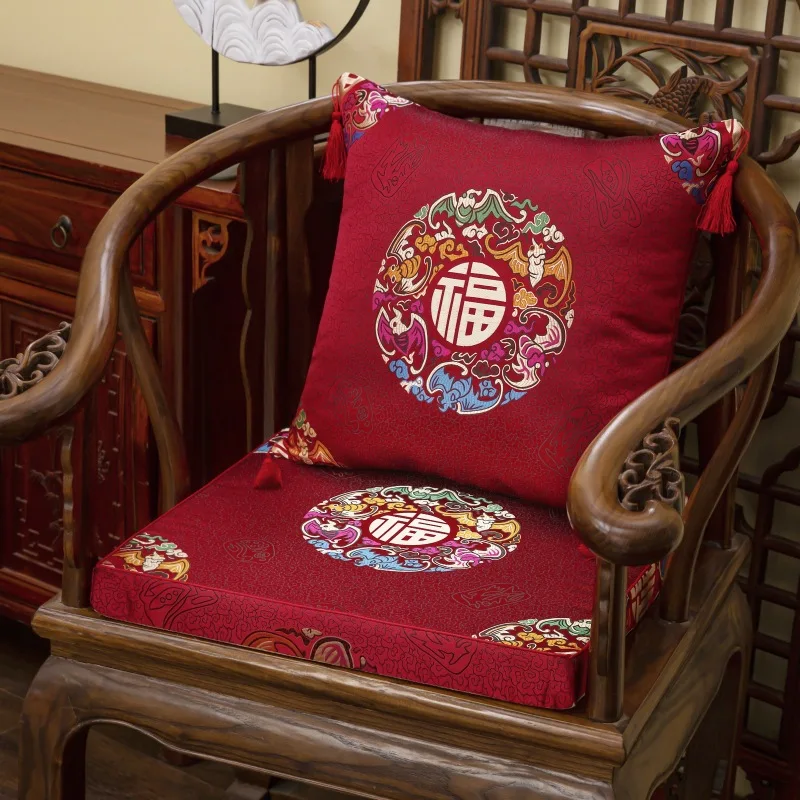 Classical Chinese Rosewood Sofa Cushion Set with Non Slip Bottom Thick High Density Foam Seat Pad for Chair Stool Teahouse Bench