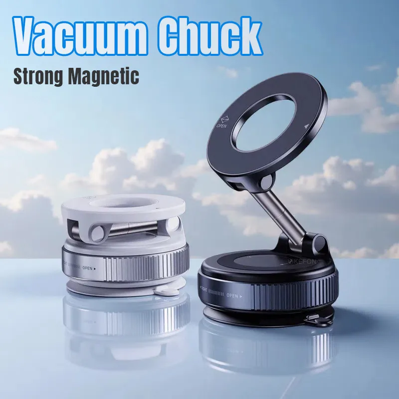 

Автомобильный магнитный держатель для телефона на приборной панели, вакуумная присоска, складная подставка для мобильного телефона для Magsafe iPhone 16, 15, 14, 13, 12, крепление Pro Max