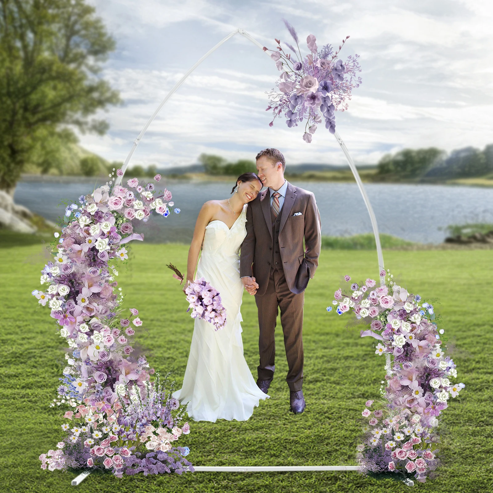 Metall Bogen Hintergrund Stand, 7.35FT Hochzeit Bogen Hintergrund Stand, Hochzeit Bogen Blume Rahmen