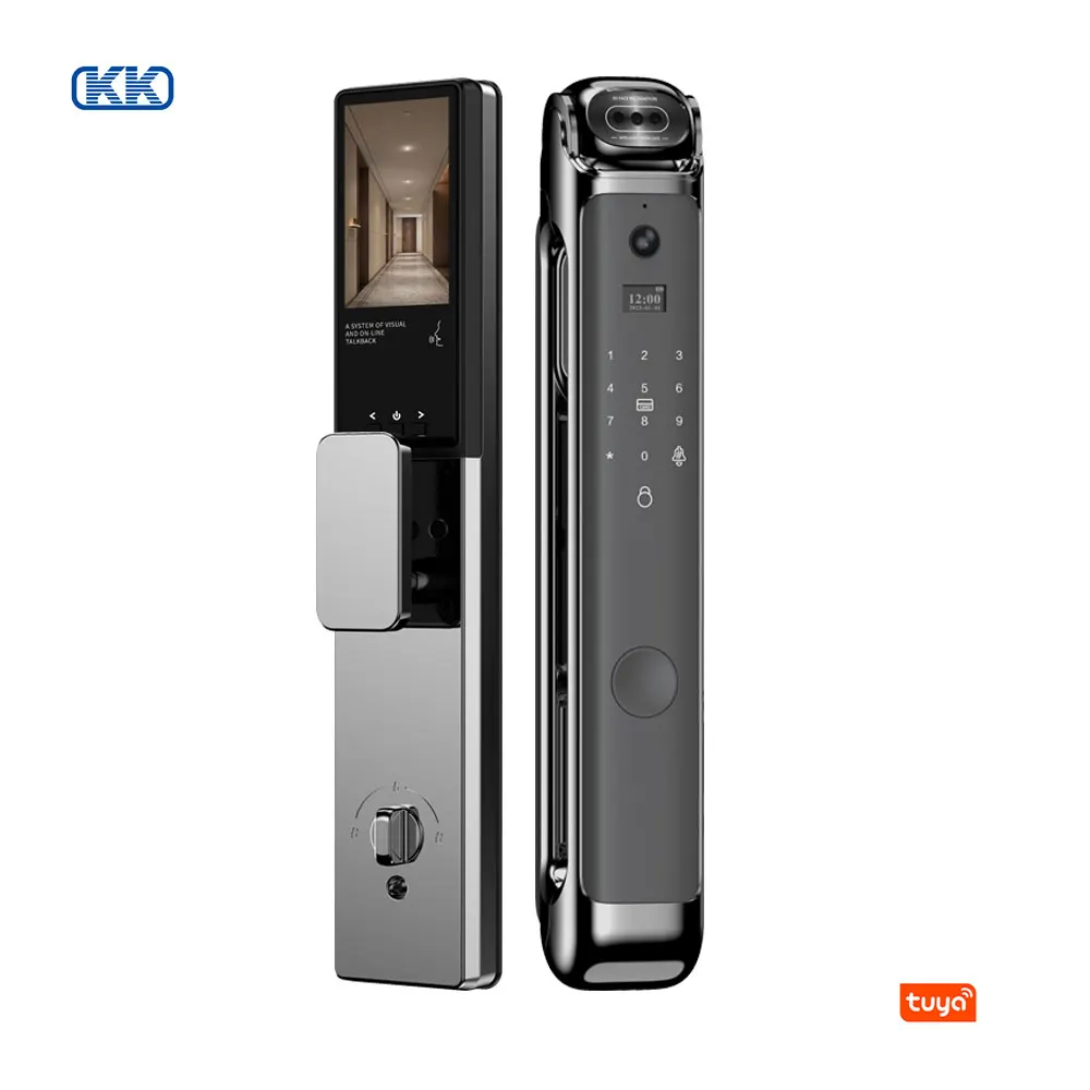 

Tuya Smart Lock Home Real-Time Video Call 3D Face Recognition Fingerprint Wi-Fi App Password Card Anti-theft Aluminum Alloy Main