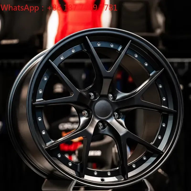 Forgex Custom Aluminum Alloy Passenger Car Rims 2/3 Piece Custom 18 19 20 21 22 24 Inch 5x114.3 Black Forged Wheel for