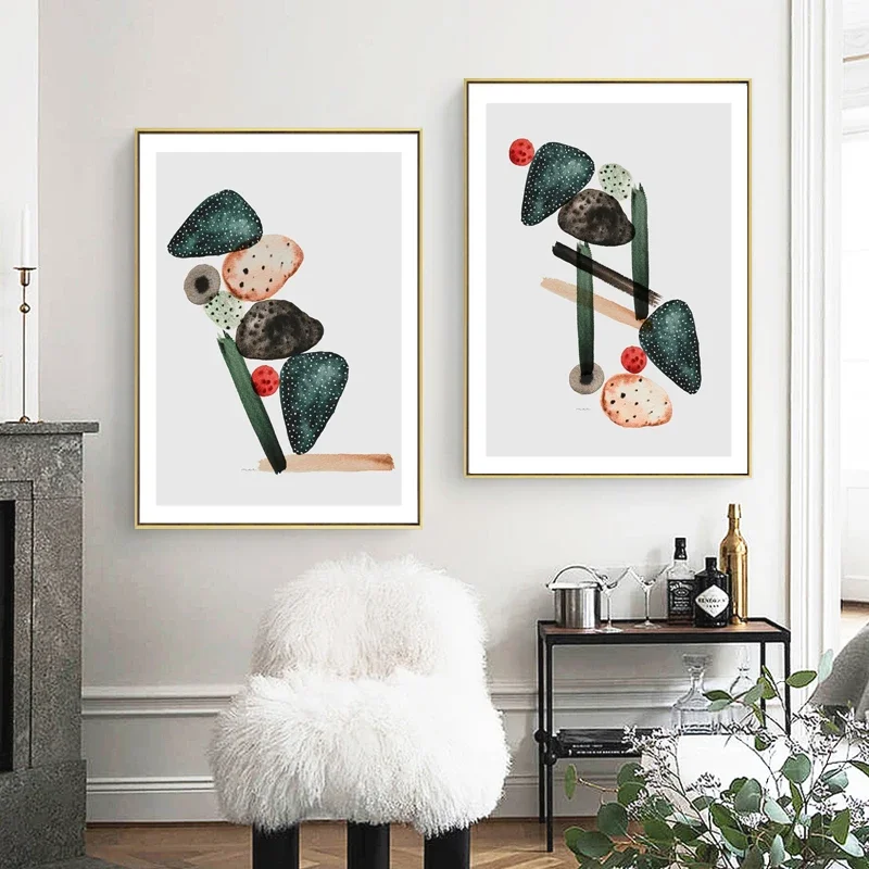 2PS/set Modern Abstract Art Canvas Painting Colorful Minimalism Poster Prints Print Wall Picture for Living Room Home Decor