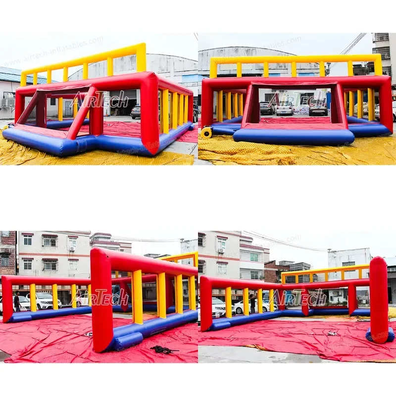 China Factory Customizable Giant Outdoor Football Sports Game Human Football Arena Combined Inflatable Football Court for