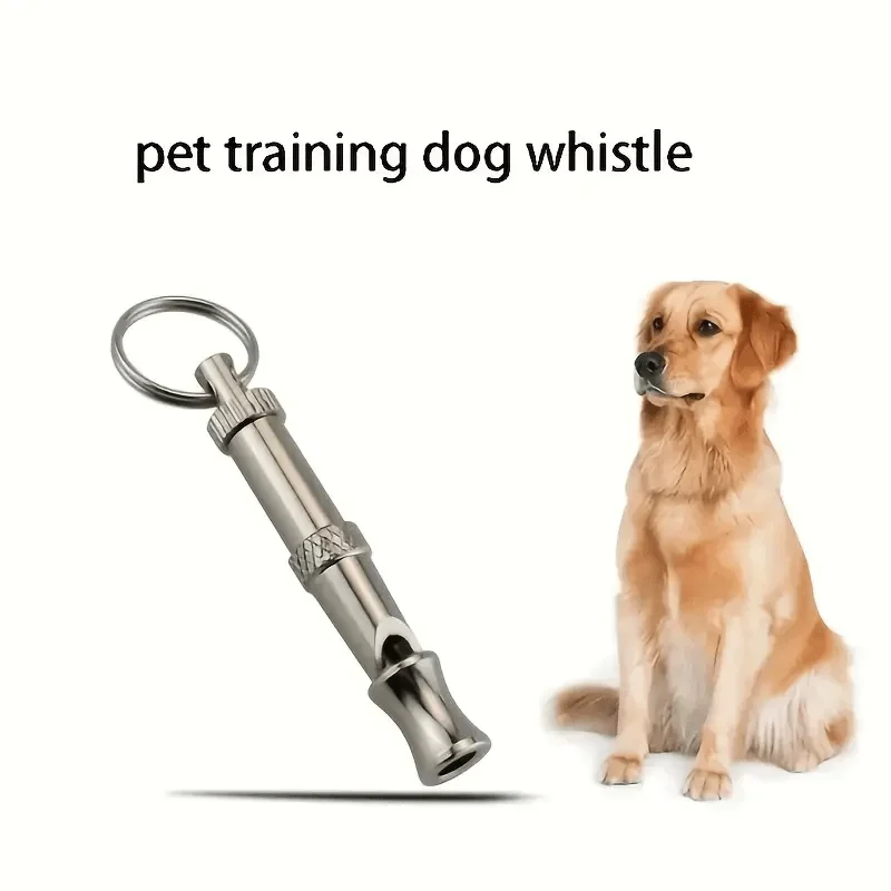 1/2 Stück Hundepfeife zum Stoppen des Bellens, mit Schlüsselanhänger, professionelle Rufpfeife für Welpen und Hunde – Detail 2