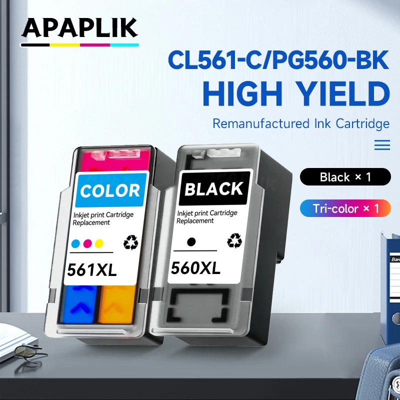 Refillable 560XL 561XL Remanufactured For Canon PG-560 CL-561 XL Ink Cartridge Pixma TS5350 TS7450 TS5351 TS5352 TS5353 TS7451