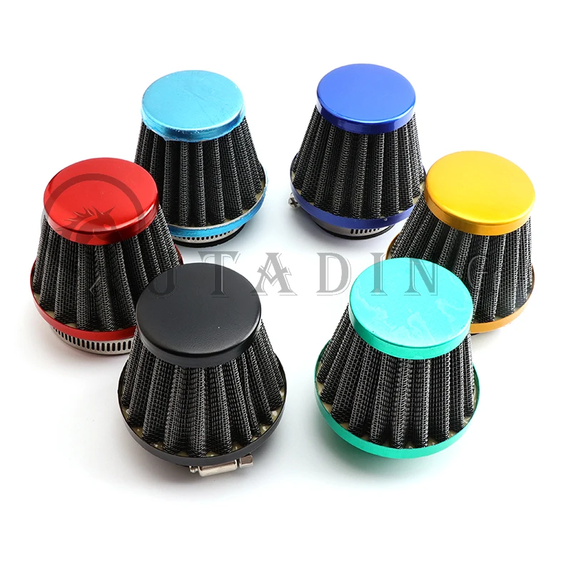 Universal 35mm/38mm/42mm/45mm/48mm Mushroom Head Motorcycle Carburetor Air Filter Cleaner Intake Pipe Modified Scooter ATV