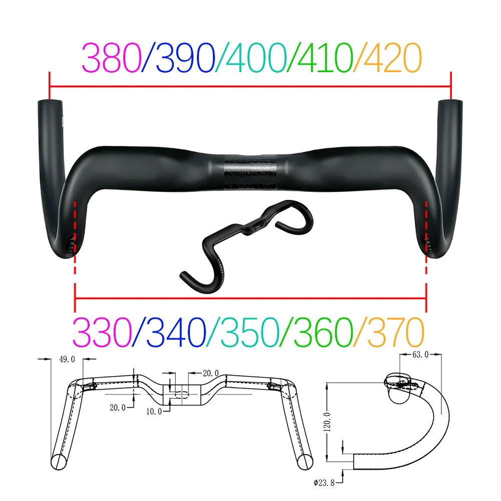 AliExpress BALUGOE Bike Professional Competition Competitive Carbon Road Bicycle Handle All Internal Cables Lift the 20MM Handalebar UCI