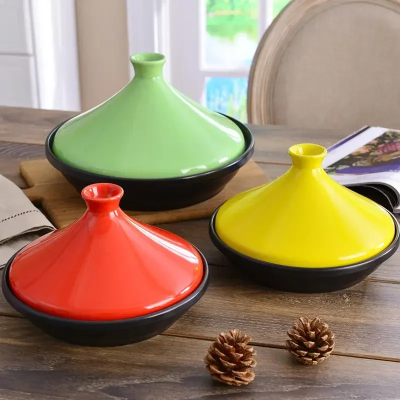 

20/22/24cm High temperature resistant steamed vegetable tower base casserole soup ceramic health casserole cooker