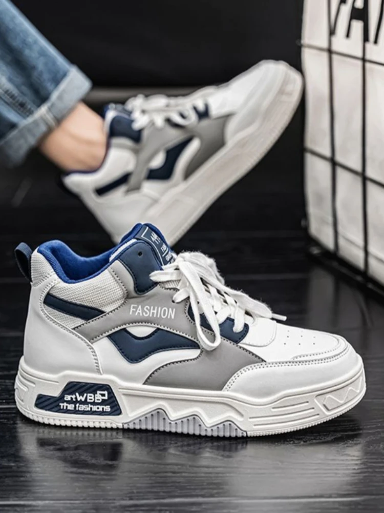 Mens Invisible Elevator High Top Platform Lightweight Athletic All Match Casual Board Sneakers