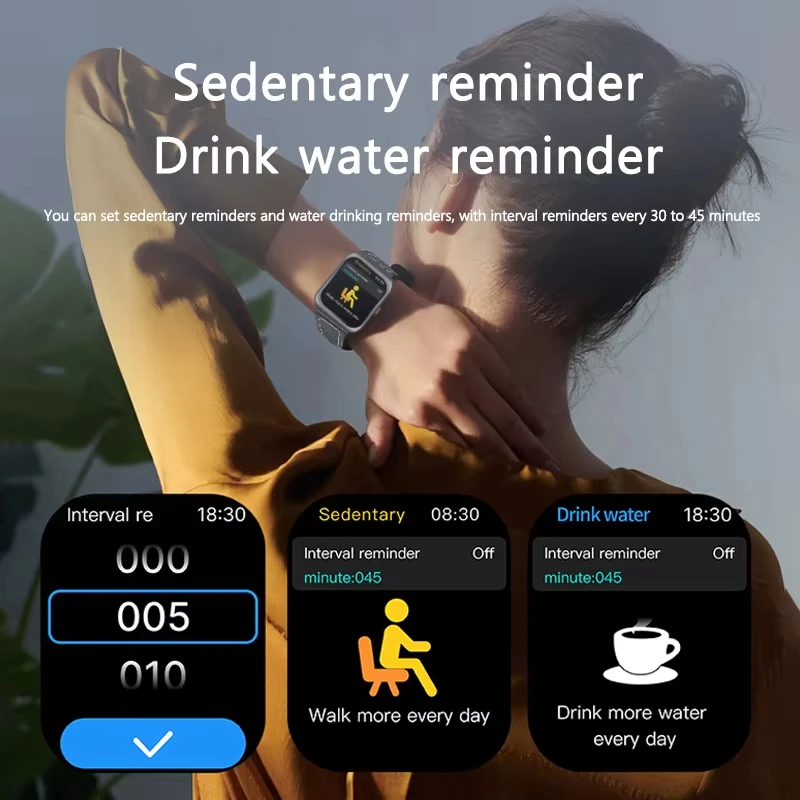 ساعة ذكية عصرية من LAXASFIT بشاشة 1.85 بوصة عالية الدقة وموسيقى بلوتوث وتتبع اللياقة البدنية للرجال والنساء 2025 ساعة ذكية جديدة بشاشة منحنية