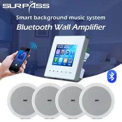 Smart Audio System 2,8 zoll Verstärker Bluetooth-kompatibel Key Touch Musik Wand Panel Vollständige palette Innen Decke Lautsprecher Schlafzimmer