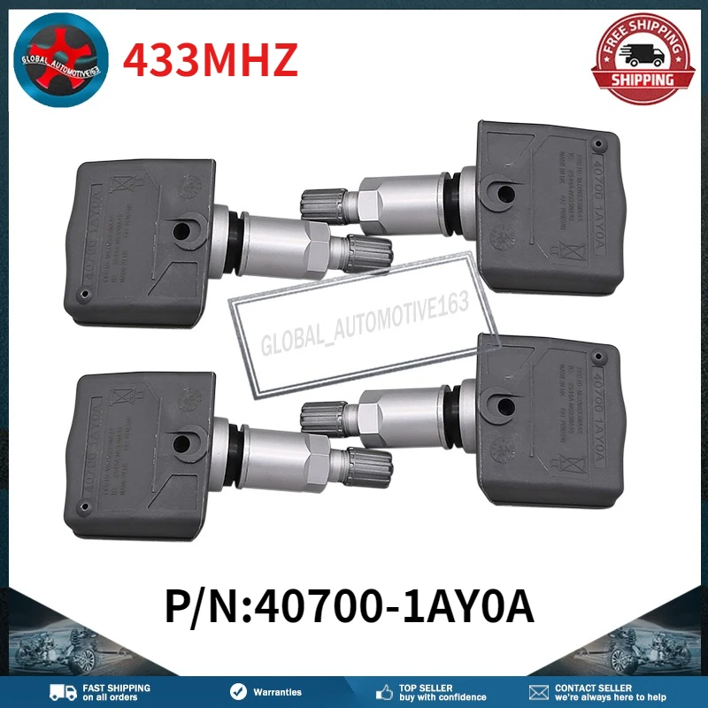 Системы контроля давления в шинах 40700-1AY0A Датчик TPMS 433 МГц для INFINITI G серии QX50 NISSAN 370Z GT-R Xterra RENAULT KOLEOS