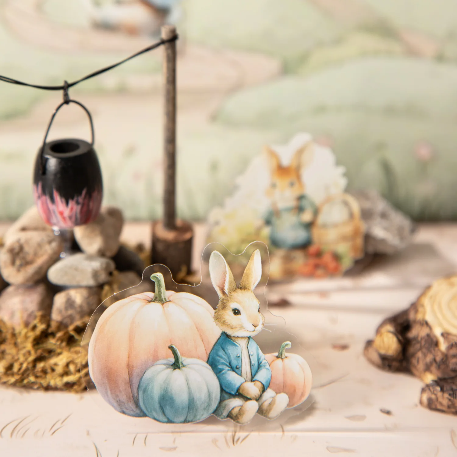 15pcs/1lot kawaii Stationery Sticker Rabbit Life junk journal Decorative Scrapbooking DIY Craft Sticker