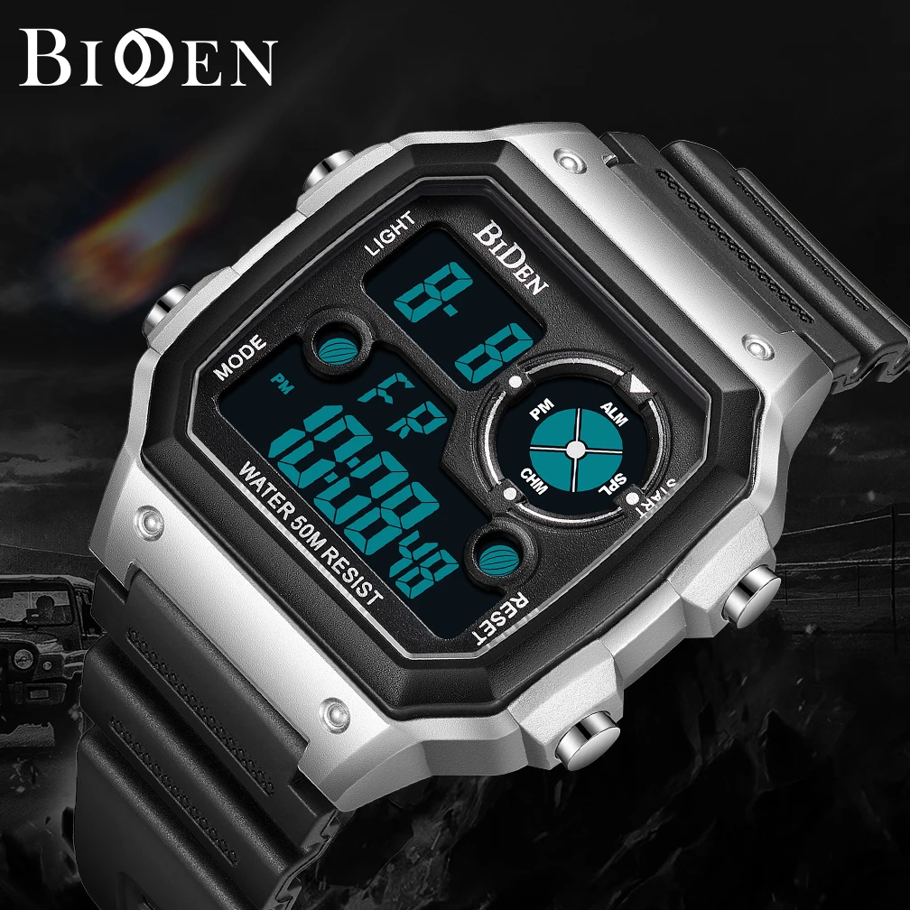 

BIDEN NEW Luxury Brand Men Watch Military Digital Watches Sport Wristwatch Mens Waterproof Clock Male Relogio Masculino