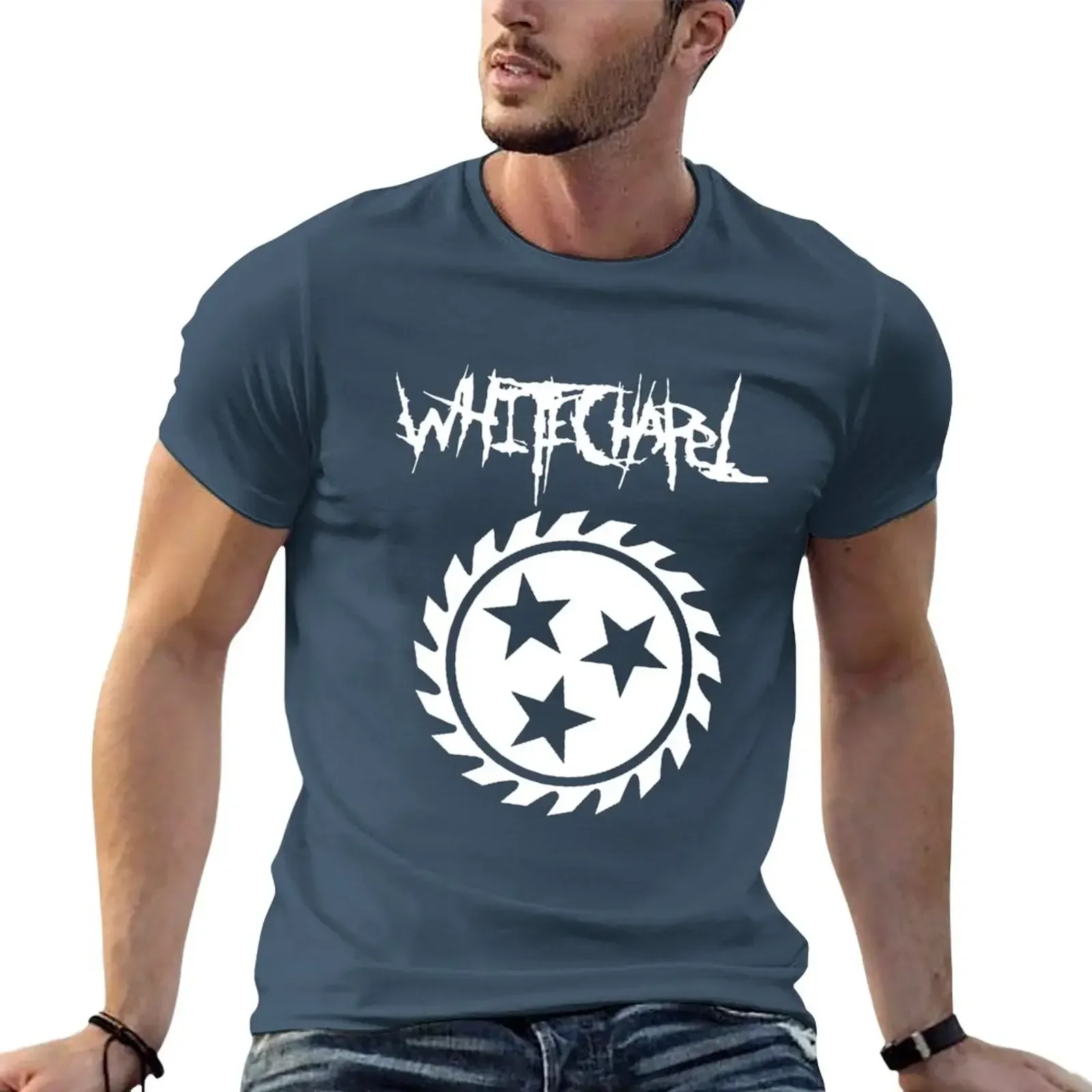 

Funny Gift Band From Whitechapel America Retro Wave T-Shirt graphics plain men clothing