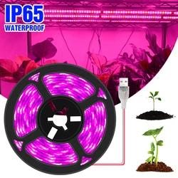 5V USB LED Grow Light Full Spectrum Greenhouse Plant Light Grow Strip Phyto Lamp Led Hydroponics Vegetable Flower Seed Grow Tent