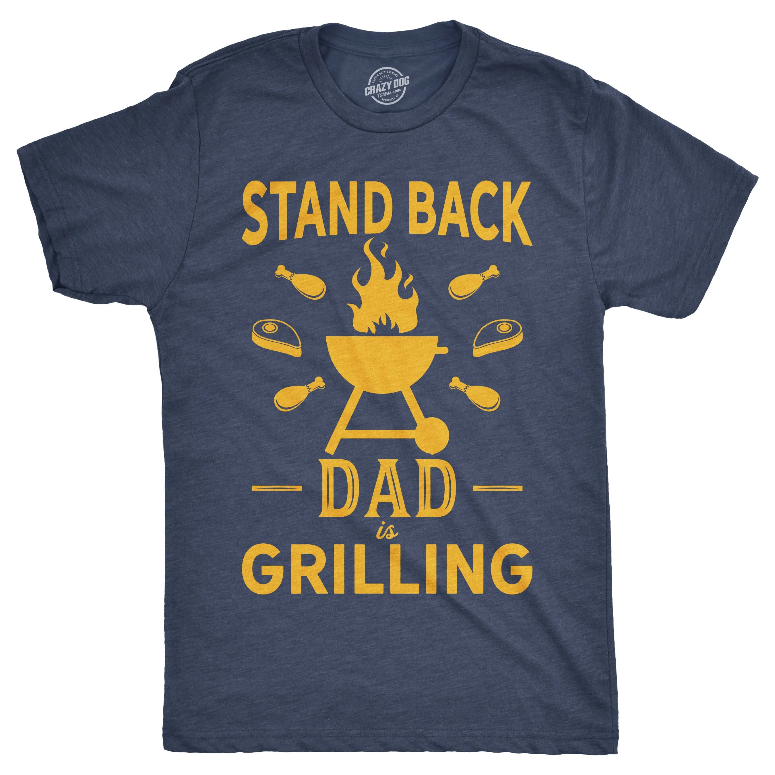 Bbq T Shirt Dad Cooking Funny For Fathers Day Stand Back Is Grilling