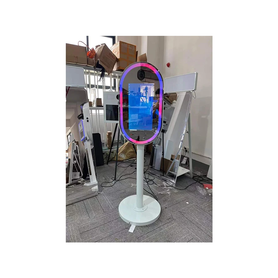 Magic Mirror Photo Booth 21.5 Inch Photo Booth Machine Party Supplies Mirror Photo Booth Portable Touch Screen Magic