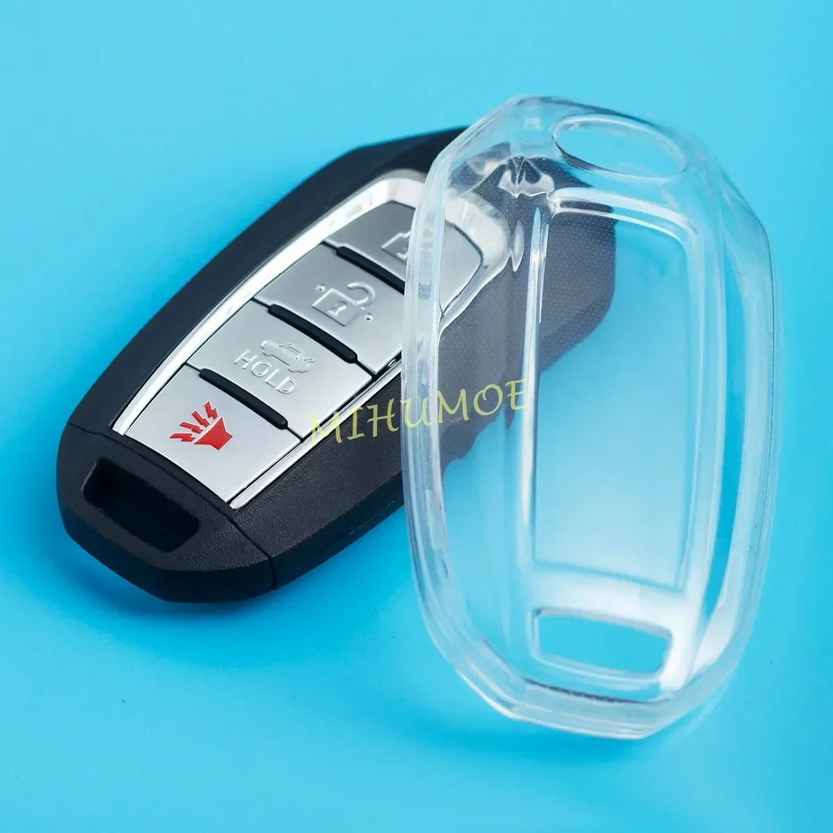 Transparent Clear Natural Car Key Fob Cover Case Holder For Infiniti Q50 Q60 QX50 QX55 QX60 Accessories