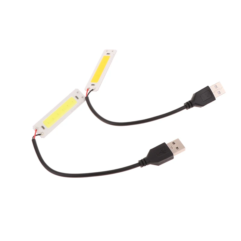 DC 5V USB แหล่งกําเนิดแสง LED 2W COB Strip Bar หลอดไฟ 60x15 มม.เย็นสีขาว 3000K 6500K สําหรับ DIY โคมไฟทํางาน