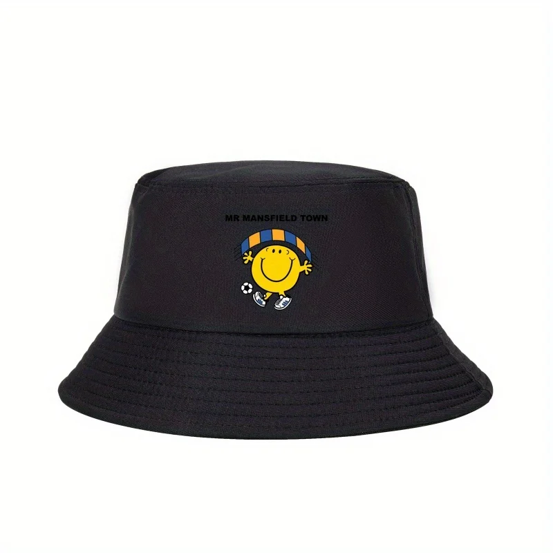 Un sombrero de pescador unisex con la imagen de Mr. Mansfield Town FC _ Football, plegable y transpirable, perfecto para viajes al aire libre con estilo.