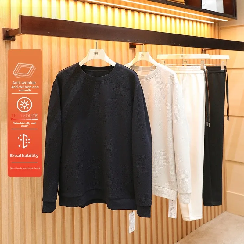 

Итальянский люксовый мужской вязаный свитшот из смесовой шерсти с круглым вырезом, весна 2026, от Doctor.Huang, повседневный, устойчивый к сминанию, теплый