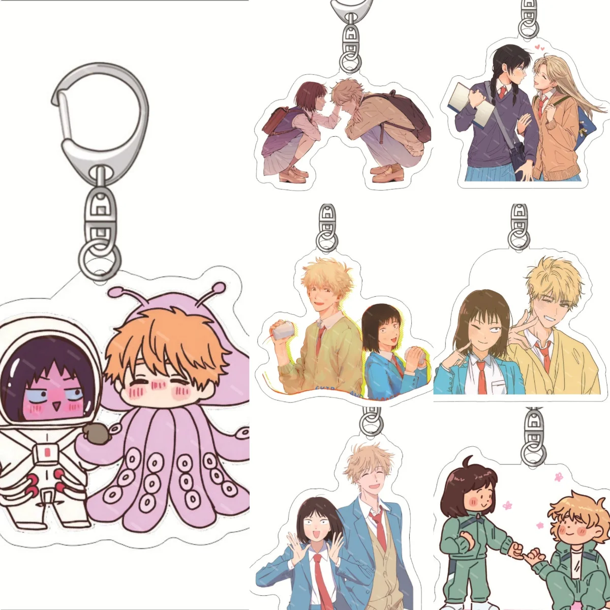 Anime Skip and Loafer Iwakura Mizuue Cosplay COSTUME Acrylic Key Chains Keyring Prop Xmas Gift