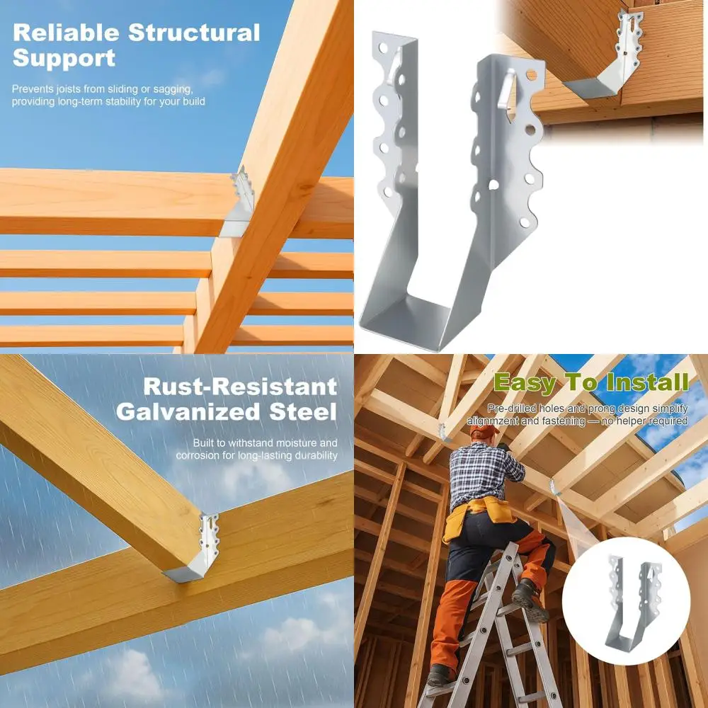 

Оцинкованные соединительные вешалки 2x6, калибр 20, упаковка из 50 шт., сверхмощные для деревянных конструкций, идеально подходят для ступеней, полов, потолков и крышков.