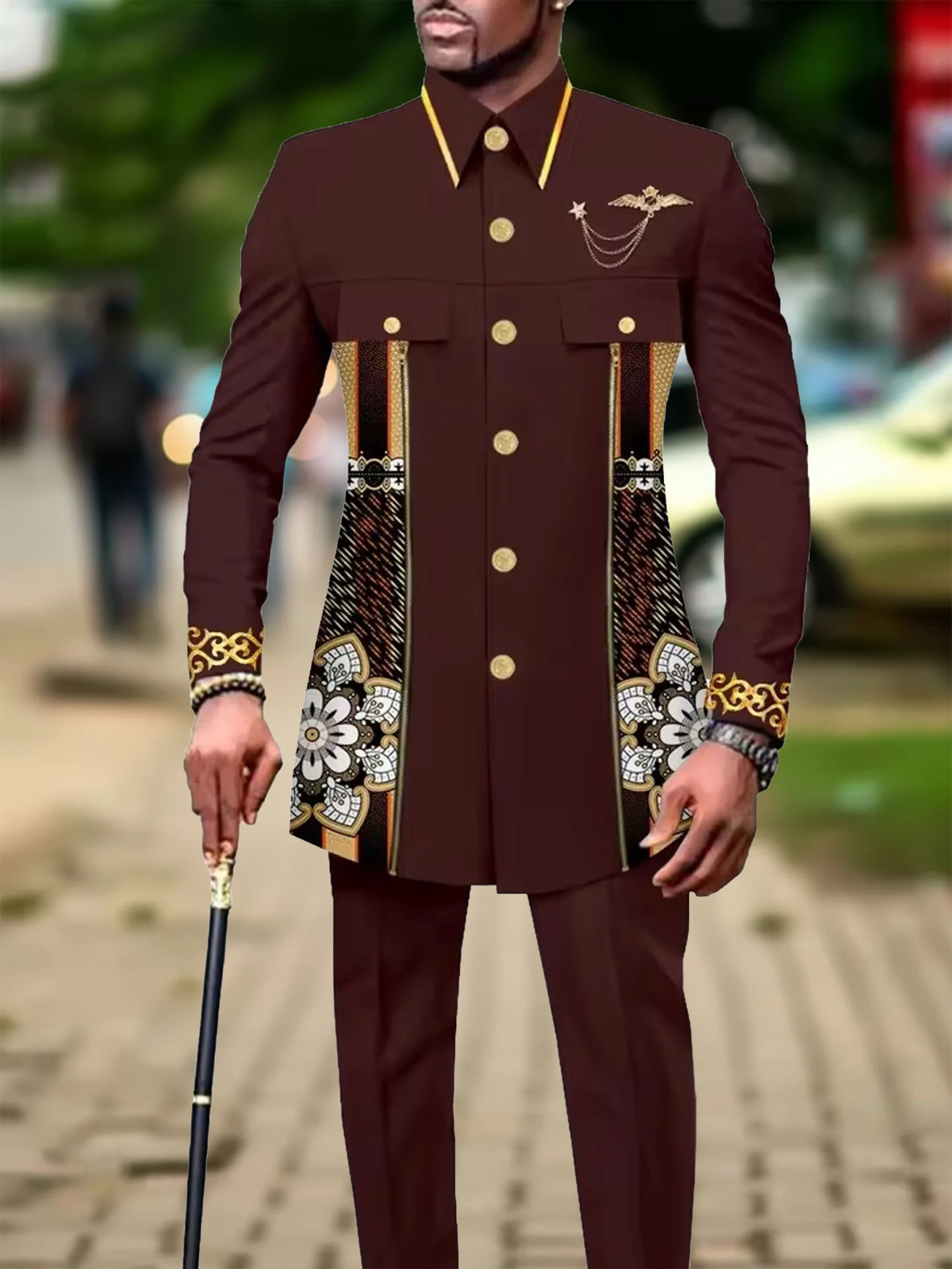 

Мужской повседневный костюм-двойка с длинными рукавами