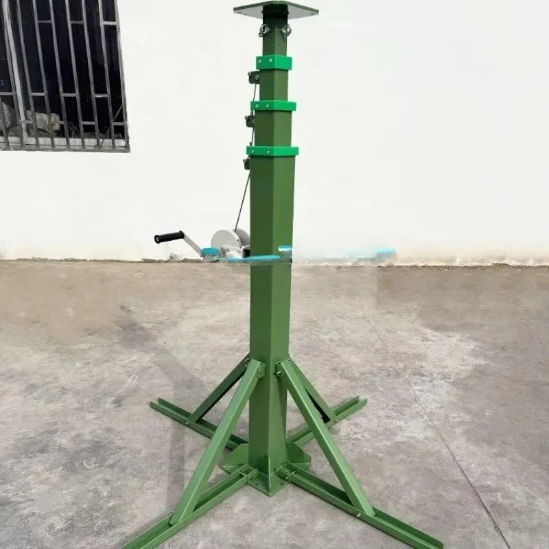 Customized Steel 7-meter  Hand Cranked Telescopic Mast For  Monitoring and Broadcasting CE Certified Durable High Stability Safe