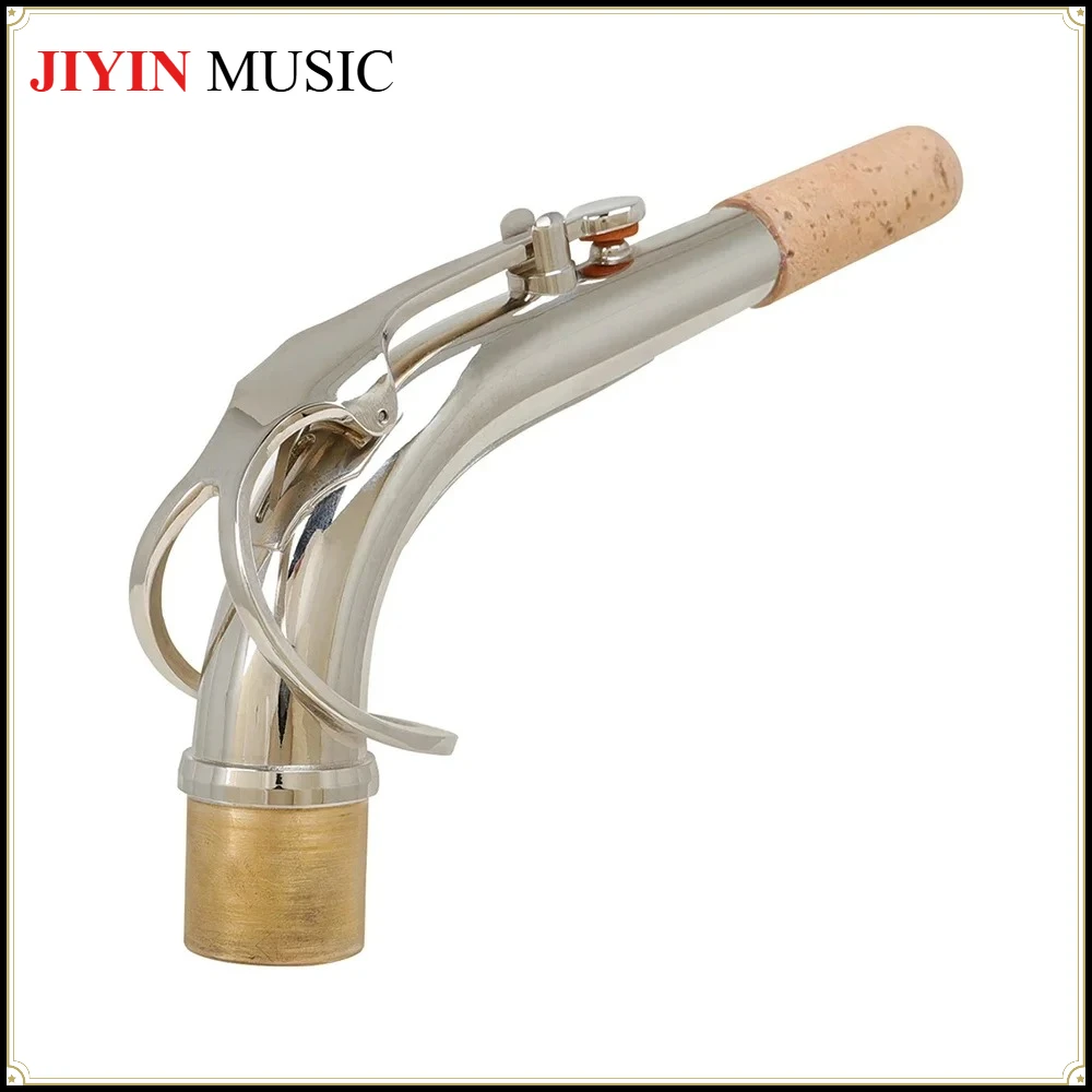 

Alto Saxophone Bent Neck Brass Silver Bent Neck Alto Pipe Mouth 2.5cm Woodwind Musical Instrument Accessories Saxophone Parts