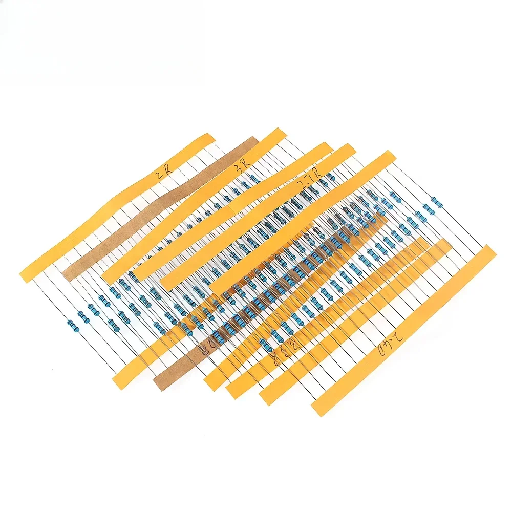 120pcs 1/4W-1% Metal Film Resistance Car Airbag Repair Replace Resistor 2ohm 2.2ohm 2.4ohm 2.7ohm 3ohm 3.3ohm Resistors Kit