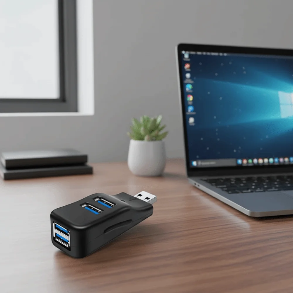 High Speed 4 Ports USB 3.0 HUB U Disk Reading Mini Size Extender Splitter Box Adapter Accessory USB-C Adapter PC Connection